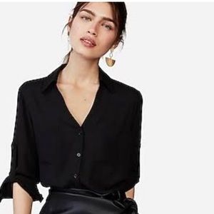 Express classic black blouse L